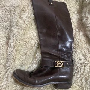 Brown Michael Kors Riding Boots